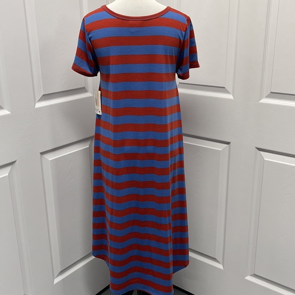 LuLaRoe New XS Striped Carly Dress Extra Small NWT - Picture 4 of 9